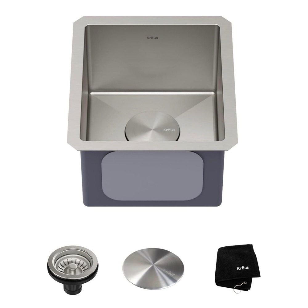 Kraus KHU101-13 15 inch Undermount Single Bowl Stainless Steel Sink Open Box